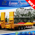 Aotong Mechanical folding ladder 3 axles heavy payload excavator low boy truck semi trailer
